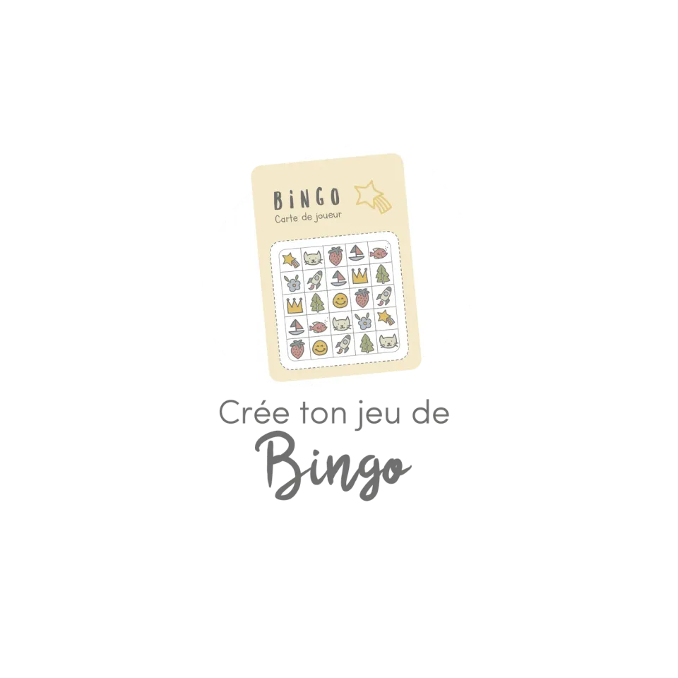 Les Belles Combines Crée ton jeu de bingo fiche à imprimer française