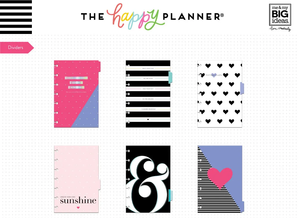 Happy Planner extension mini dashboard non datée 6 mois