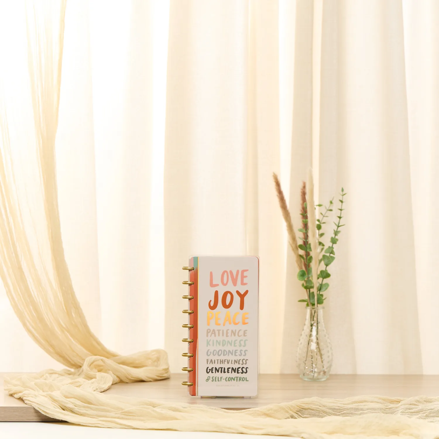 Happy Planner Watercolor Grace 2026 Skinny Classic agenda horizontal 12 mois