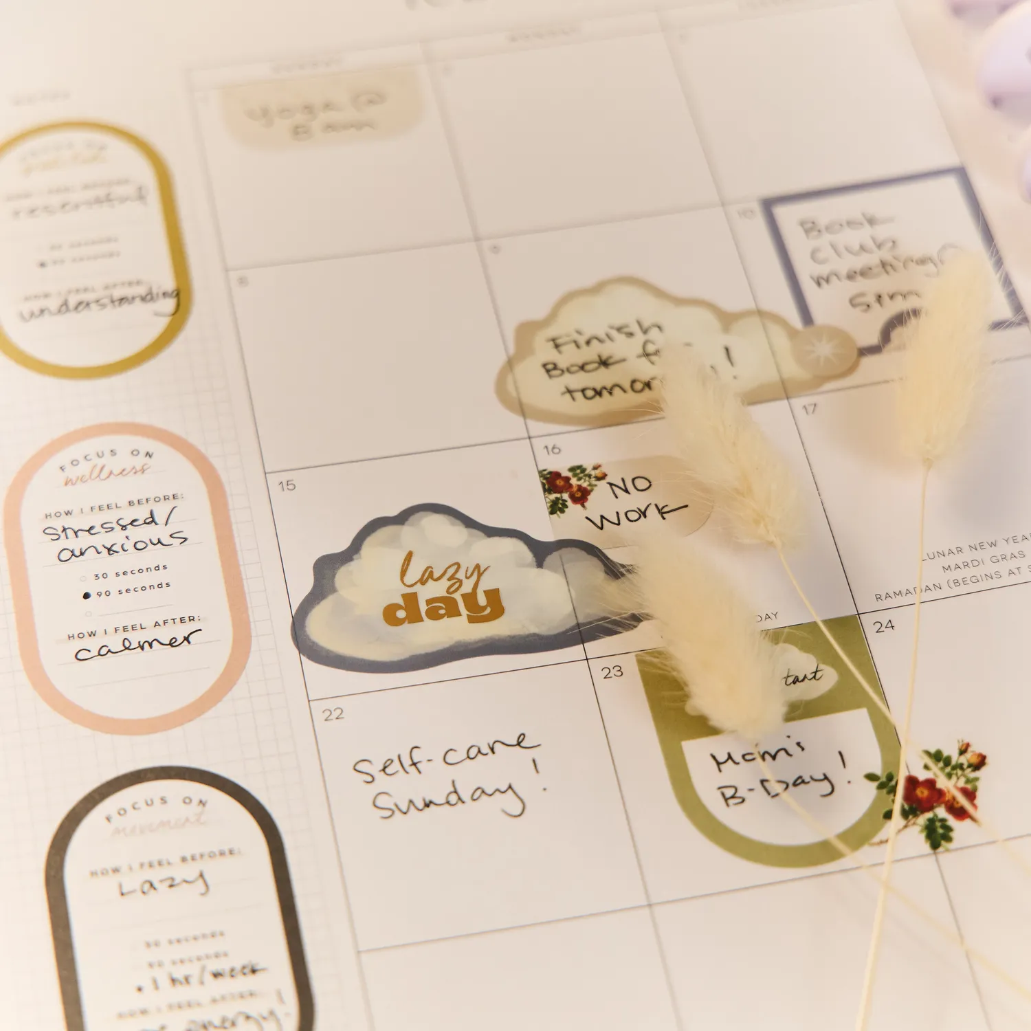 Happy Planner Uplifting Notes 2026 agenda big dashboard 12 mois