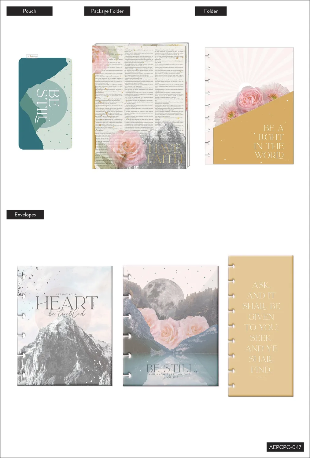 Happy Planner Be Still Faith Companion kit accessoires Classic foi