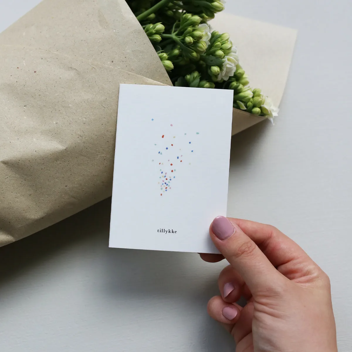 Kartotek Konfetti carte anniversaire petit format tillykke