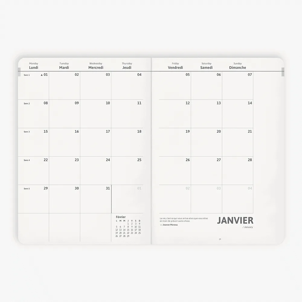 My365 SIMPLE Édition Rendez-vous agenda semainier 2024 recyclé