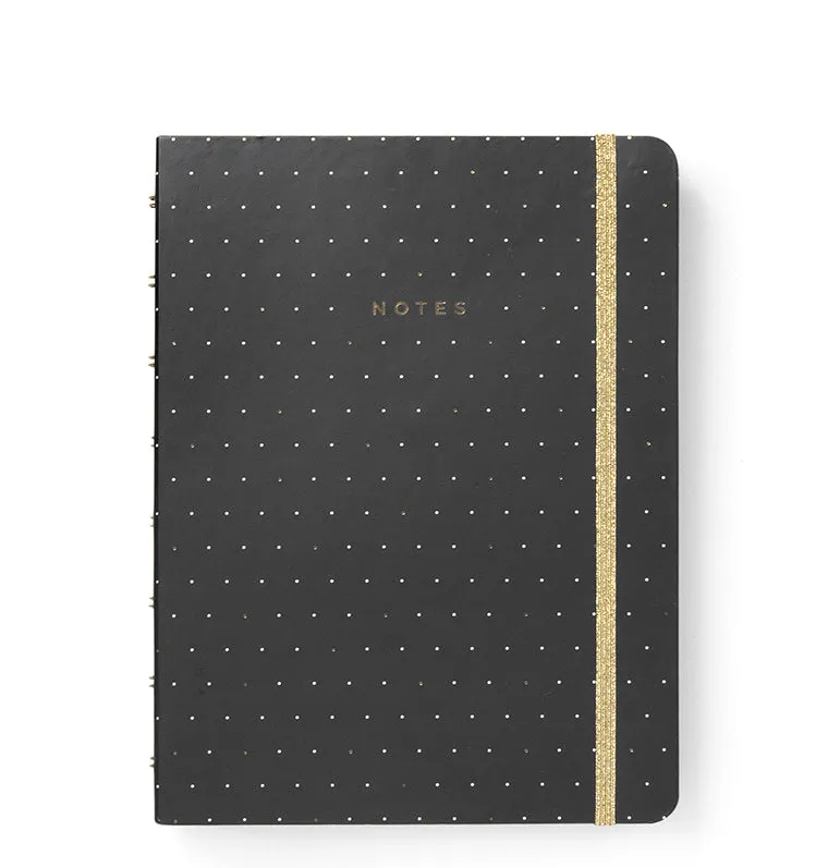 Filofax Moonlight Notebook A5 carnet noir rechargeable