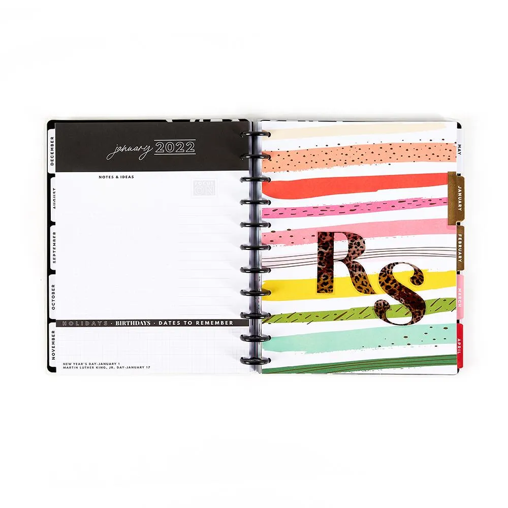 Happy Planner Cheetah autocollants alphabet léopard 57 pièces