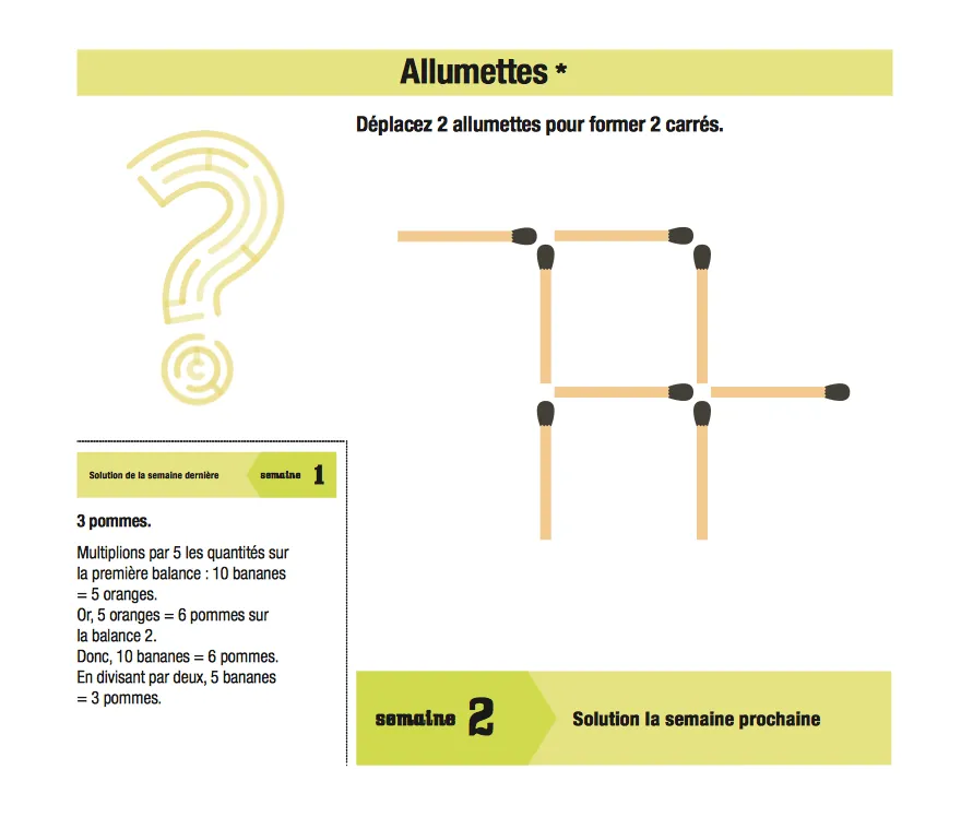 Frigobloc Mini Hebdo Enigmes 2020 calendrier familial aimanté