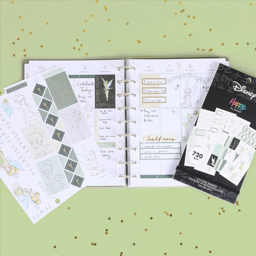 Happy Planner Disney stickers Tinker Bell 720 pièces vert