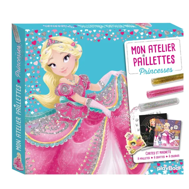 Frigobloc Mon atelier paillettes Princesses coffret créatif