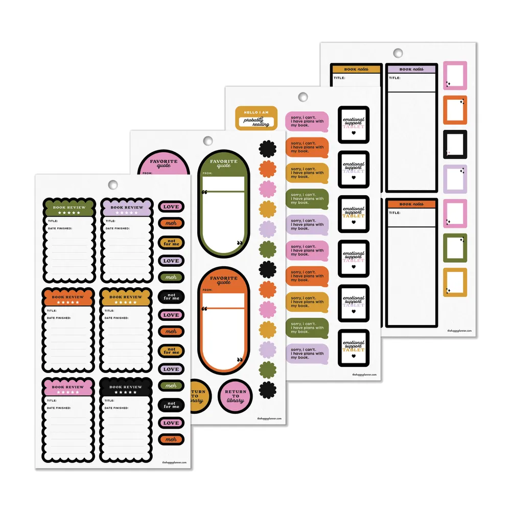 Happy Planner Summer Reading stickers lecture 849 autocollants