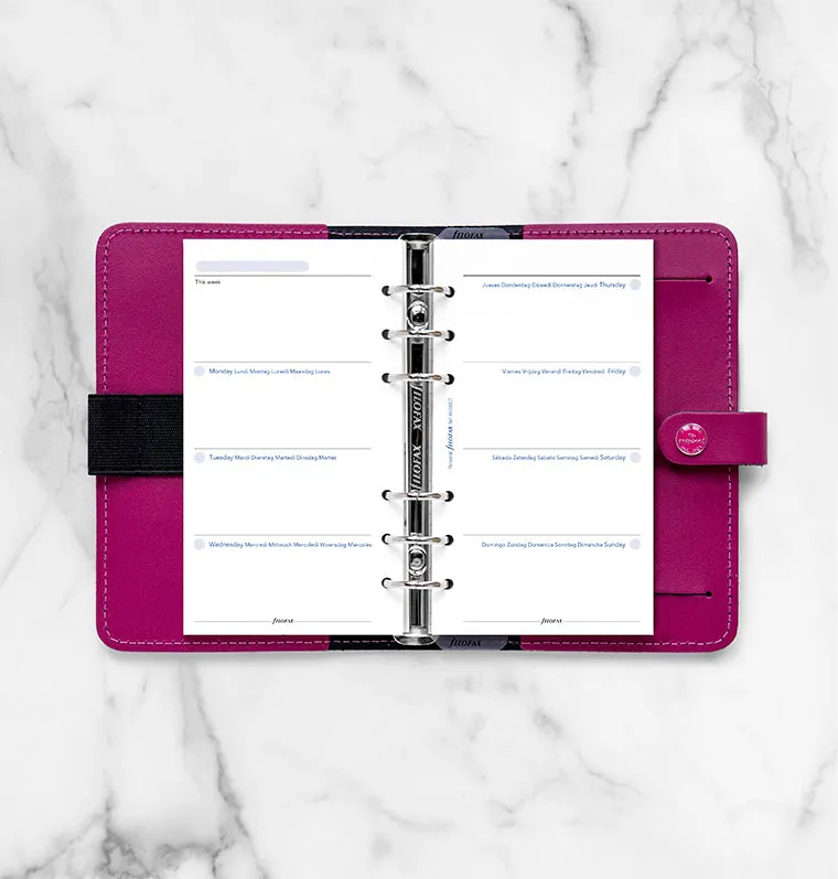 Filofax Classic recharge Personal semaine 2 pages any year