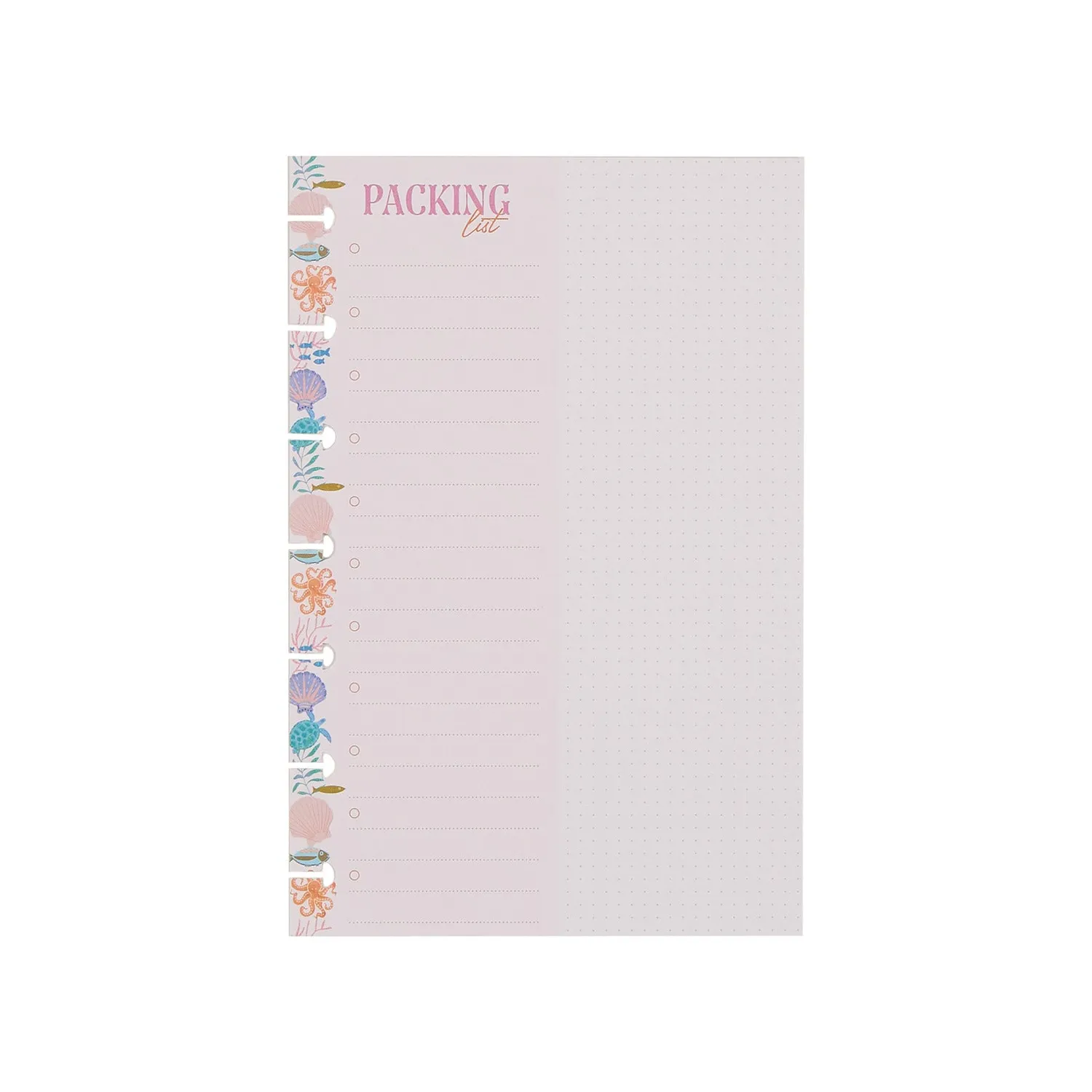 Happy Planner Packing List papier recharge Mini 40 feuilles