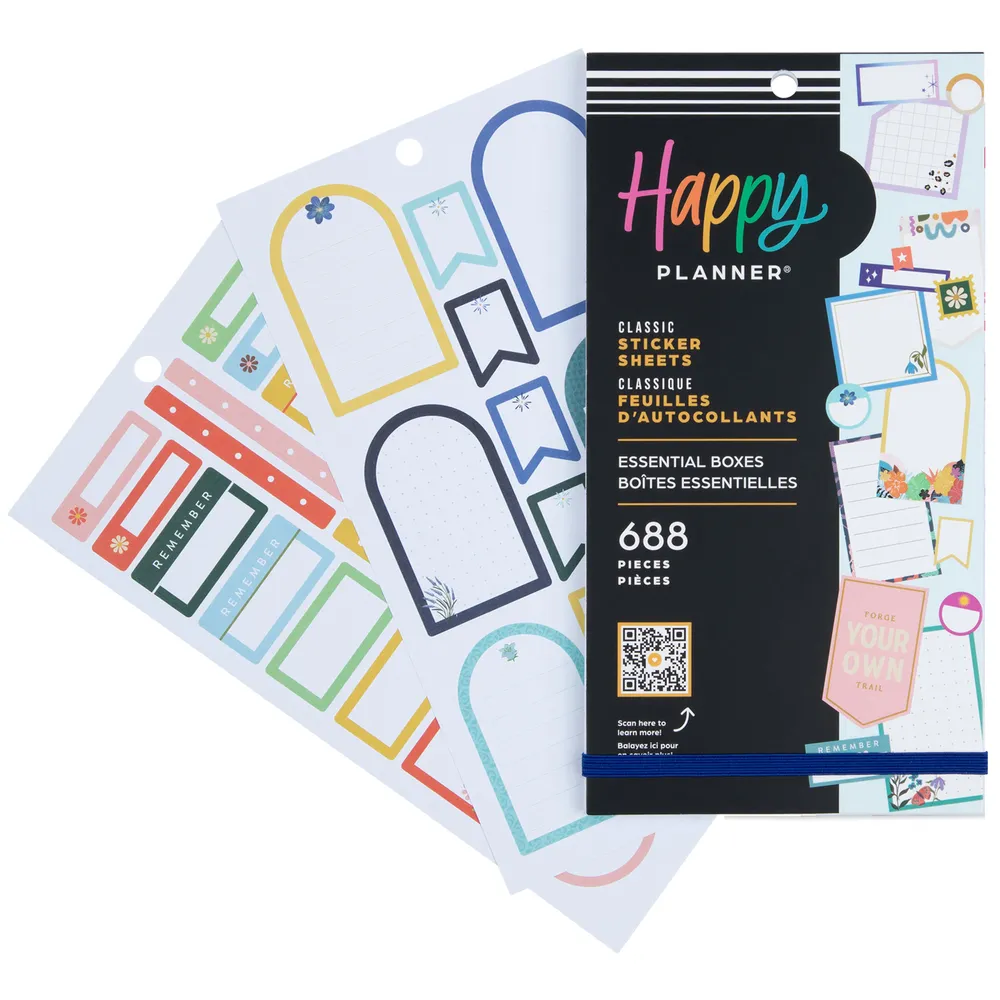 Happy Planner Essential Boxes stickers Classic 688