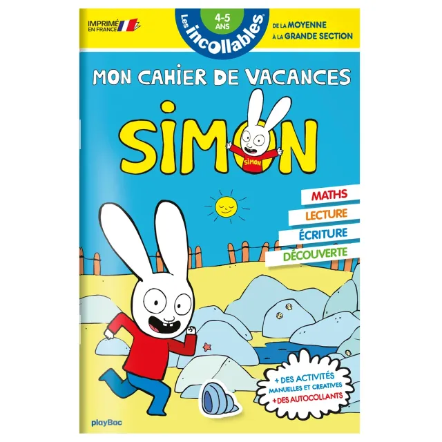 Les Incollables Simon cahier de vacances MS vers GS 4-5 ans