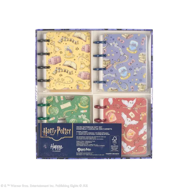 Happy Planner Harry Potter Micro carnets 4 maisons 60 feuilles