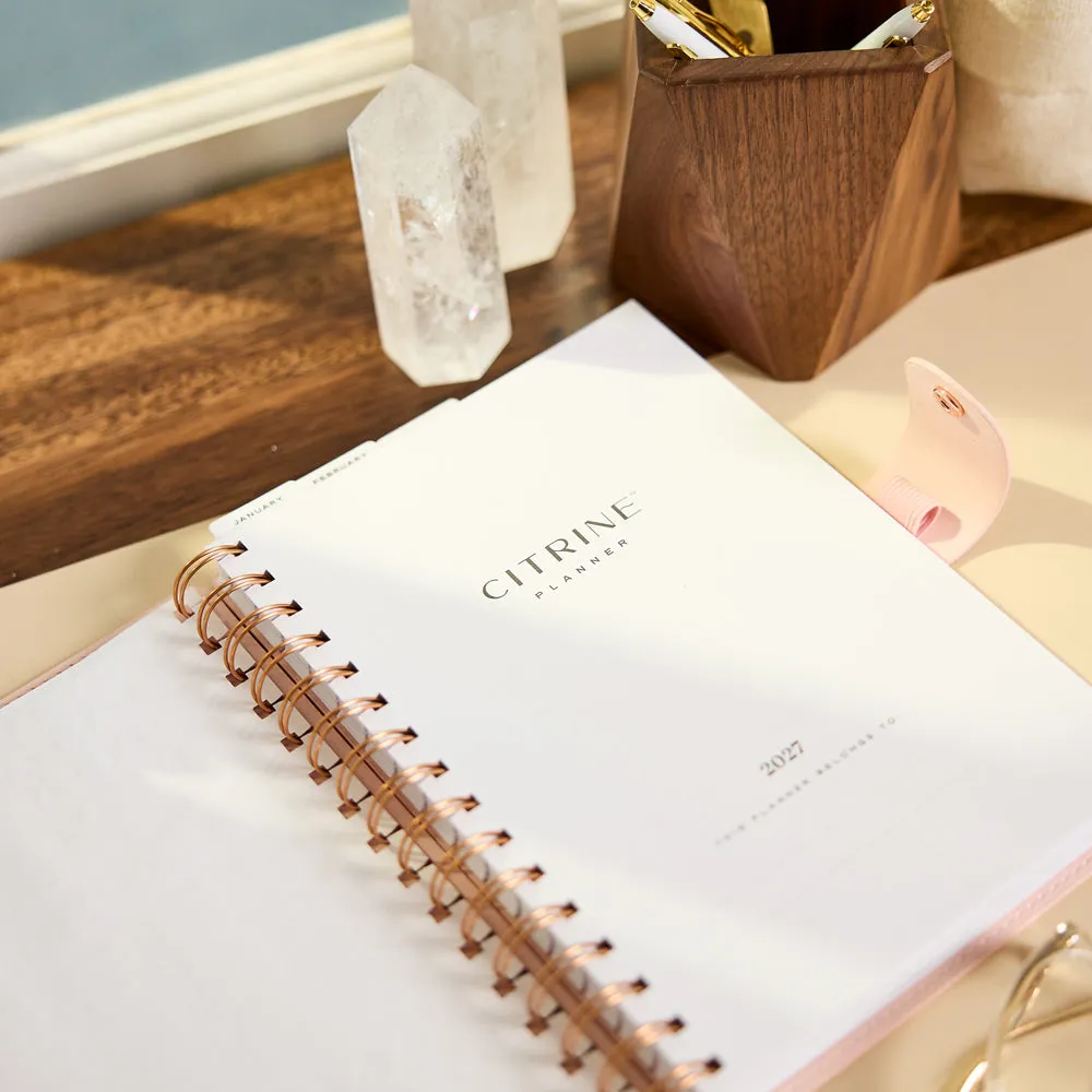 Happy Planner Citrine 2027 Blush agenda A5 pro lundi
