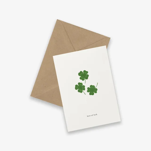 Kartotek Clover carte de vœux best of luck trèfle