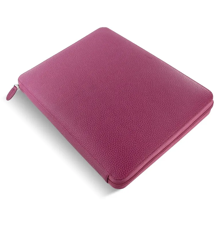 Filofax Finsbury A4 porte-documents zippé framboise
