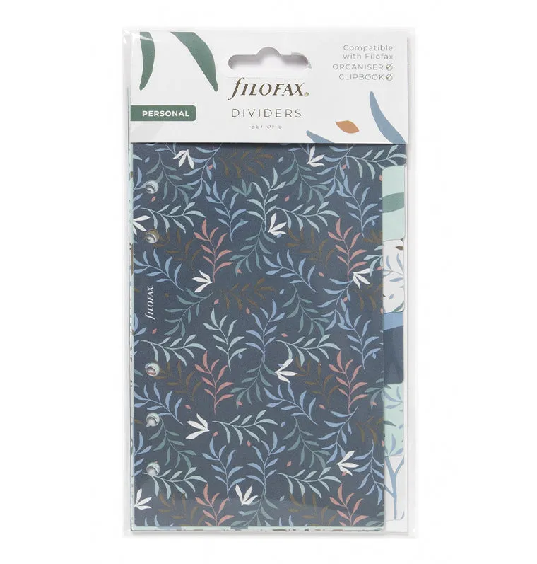 Filofax Botanical Personal intercalaires x4 motifs
