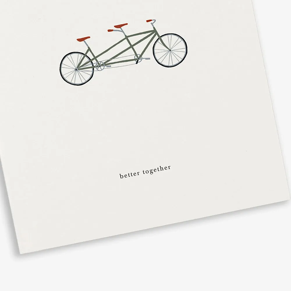 Kartotek Tandem carte de vœux better together avec enveloppe