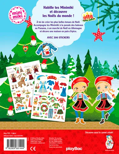 Frigobloc Minimiki Noëls du monde cahier 300 stickers