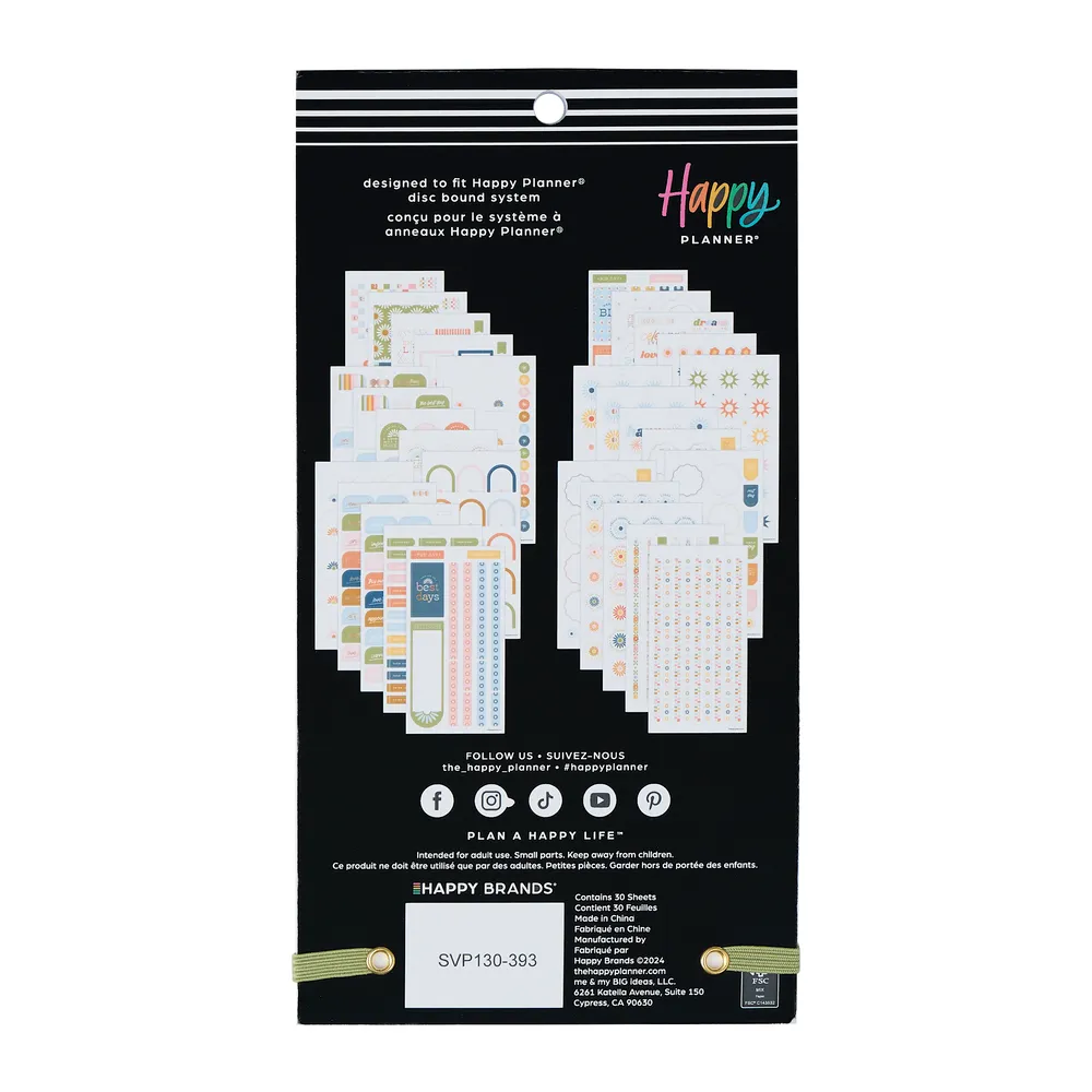Happy Planner Simple Joys stickers Classic 30 planches washi
