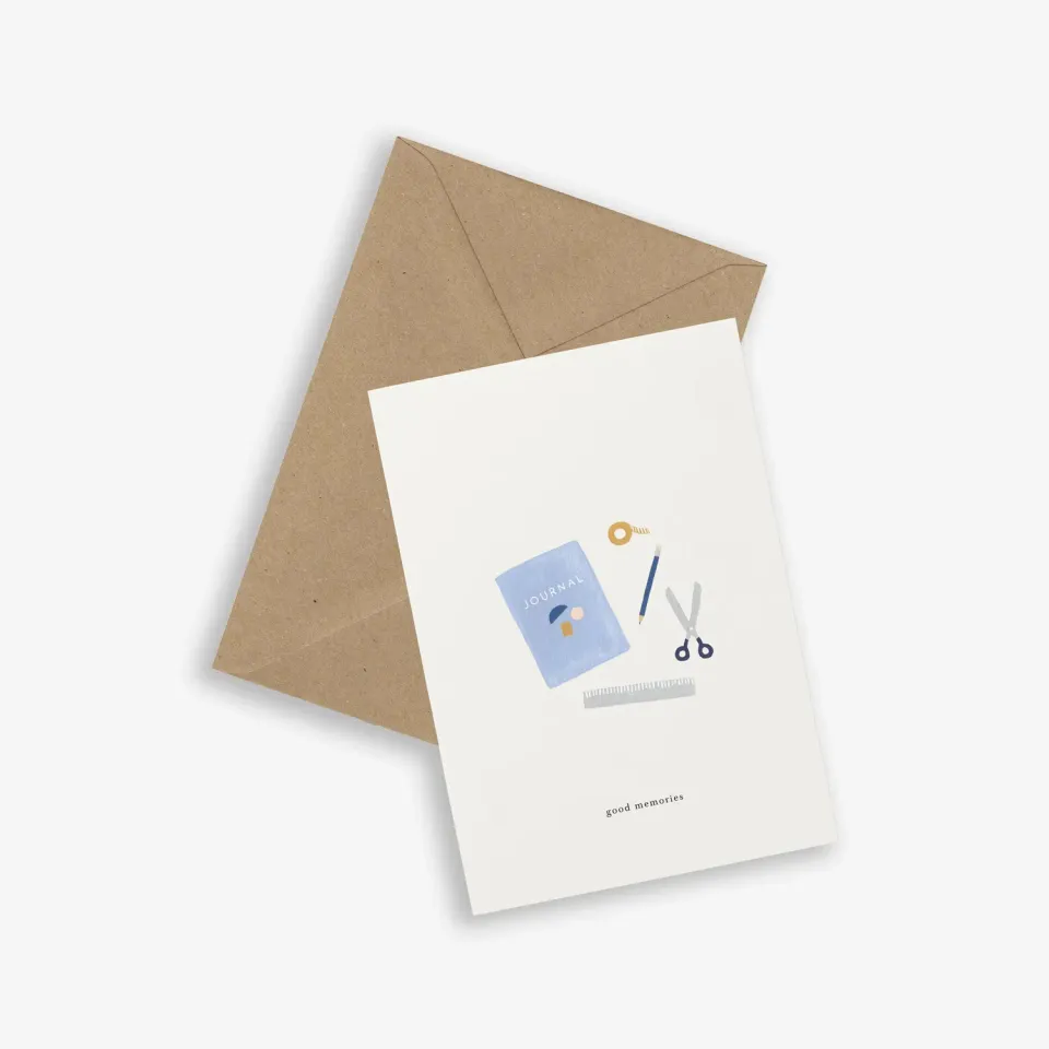 Kartotek Journaling carte good memories enveloppe