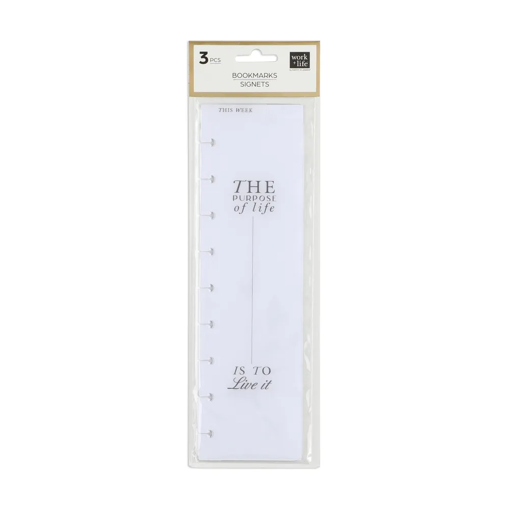 Happy Planner Work Life marque-pages Classic crantés lot 3