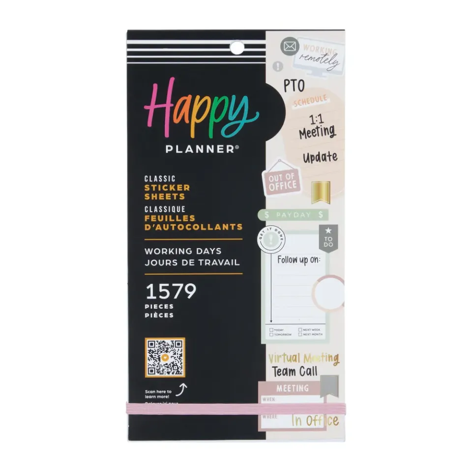 Happy Planner Working Days stickers bureau 1579