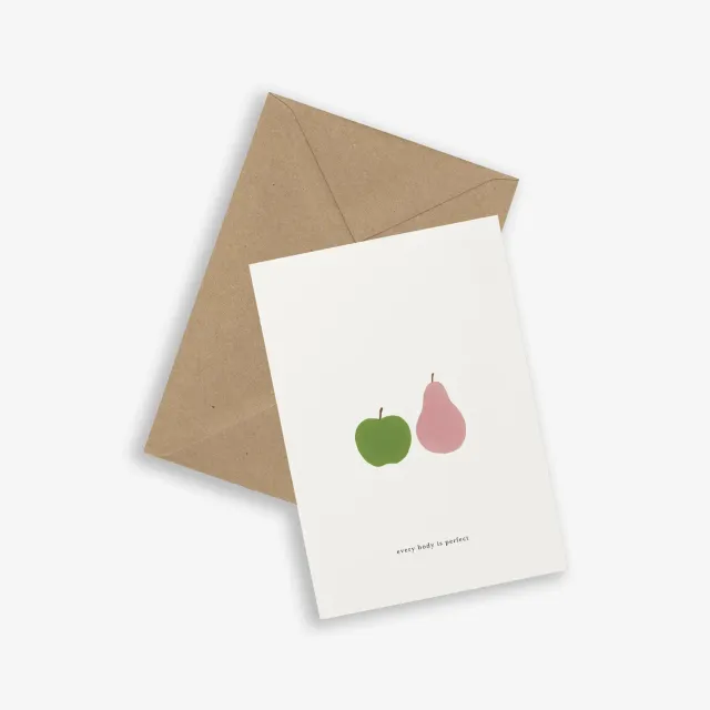 Kartotek Apple and Pear carte de vœux avec enveloppe