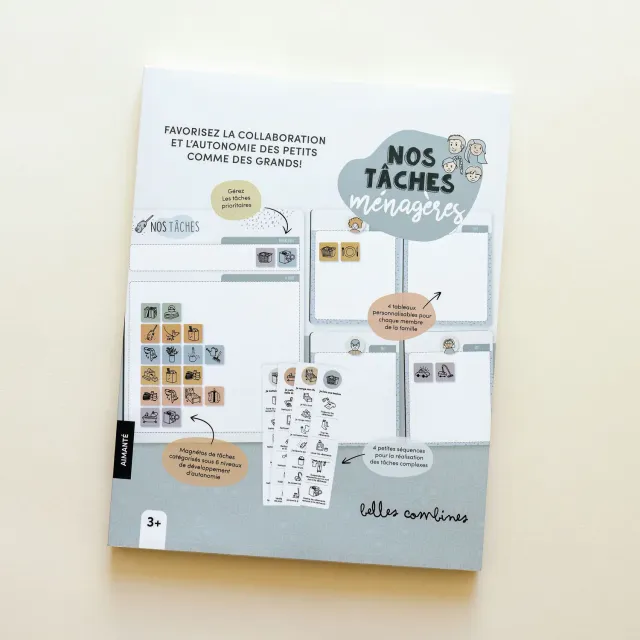 Les Belles Combines Coffret tâches ménagères tableau magnétique famille