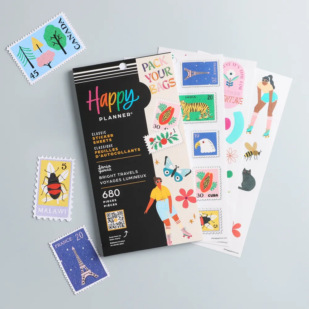 Happy Planner Bright Travels Tània Garcia stickers voyage