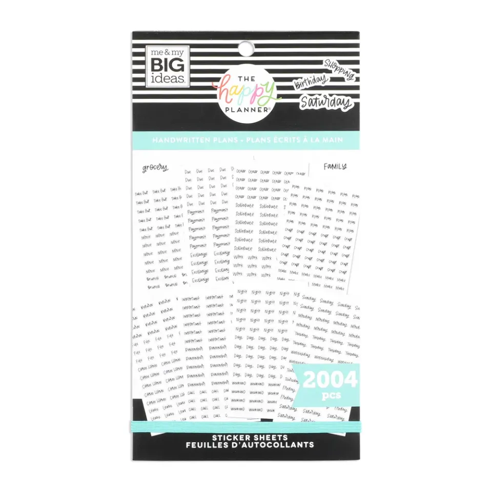 Happy Planner Handwritten Plans stickers Classic 30 feuilles 2000
