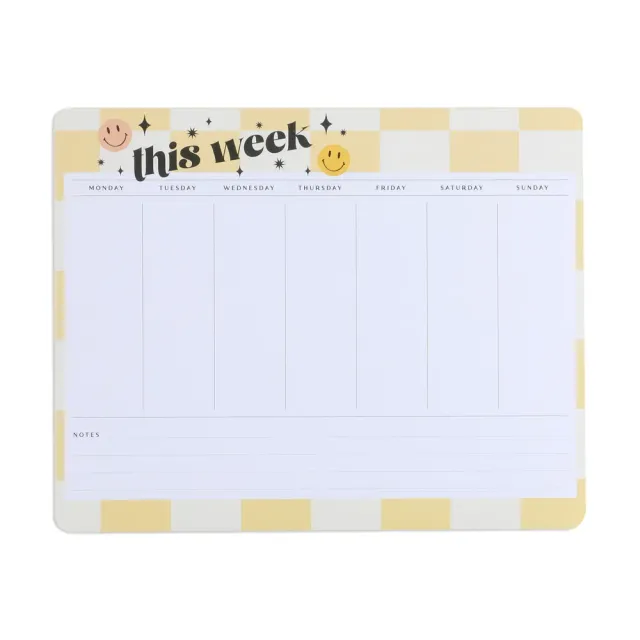 Happy Planner Smiley bloc-notes semainier tapis de souris 52 feuilles