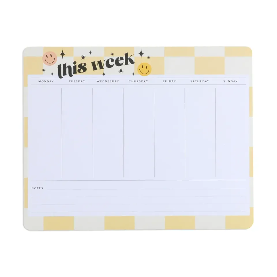 Happy Planner Smiley bloc-notes semainier tapis de souris 52 feuilles