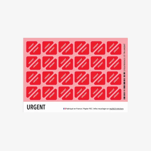 My365 Stickers triangle Urgent stickers agenda