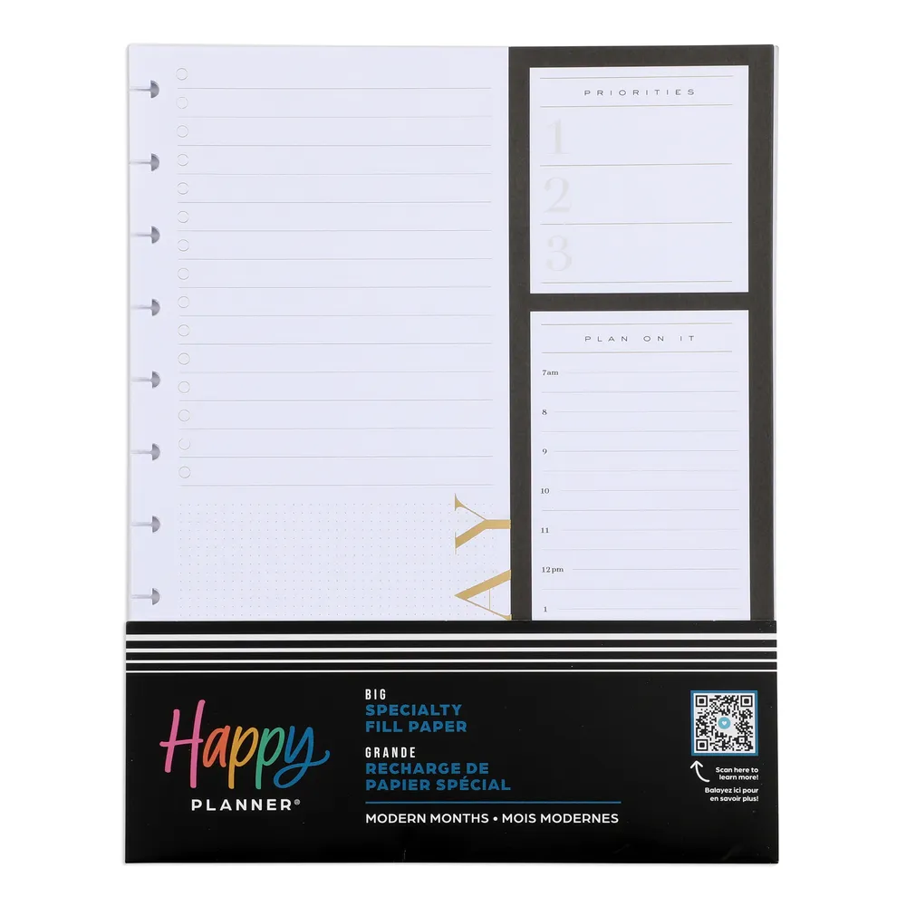 Happy Planner Modern Months recharge Big 24 feuilles daily neutre