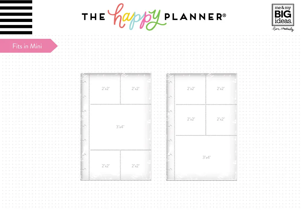 Happy Planner Mini protège-pages pochettes x12