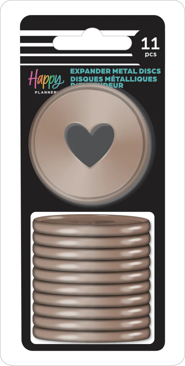 Happy Planner Rose Gold disques métal expander x11