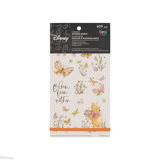 Happy Planner Disney Winnie the Pooh carnet stickers Classic 609 saisonnier