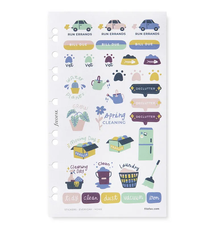 Filofax Everyday Home autocollants maison 6 feuilles