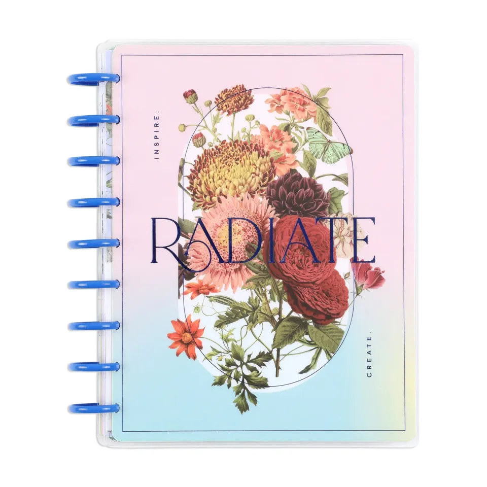 Happy Planner Seeds of Joy agenda dashboard 12 mois non daté floral