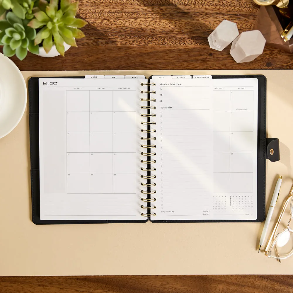 Happy Planner Citrine Midnight Plaid 2027 Classic agenda professionnel
