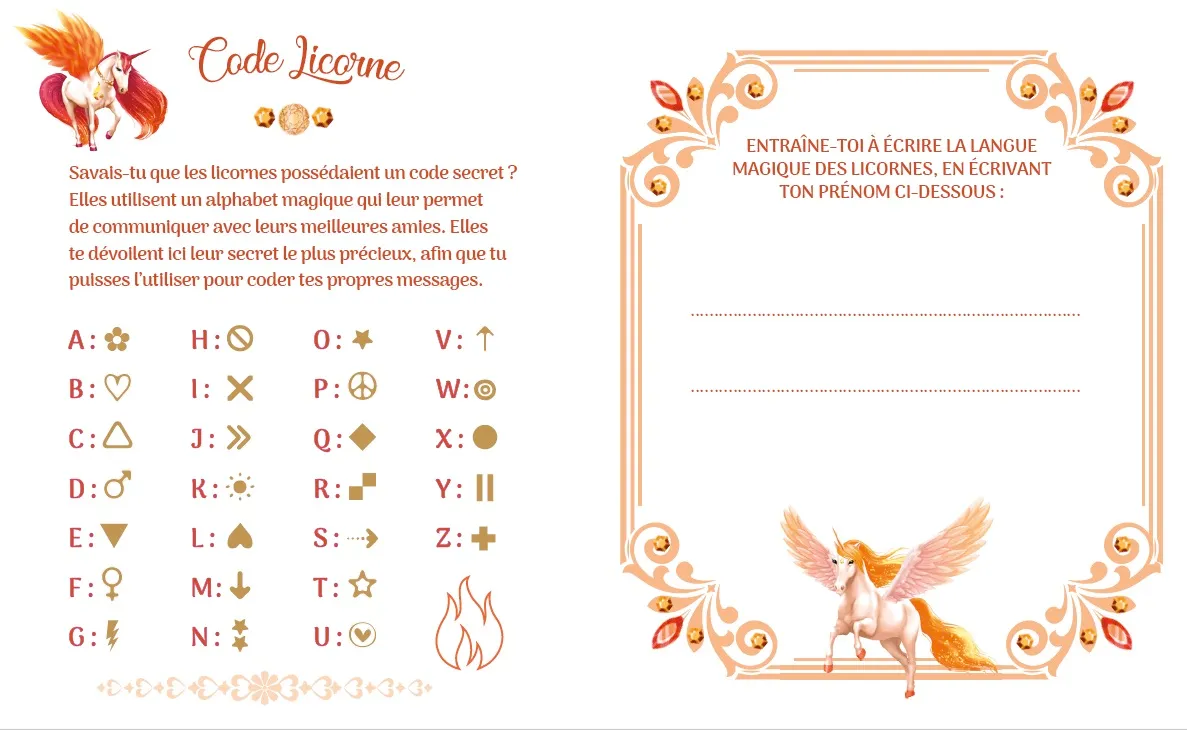 Frigobloc Licorne Style Luminea pochette créative licorne de feu