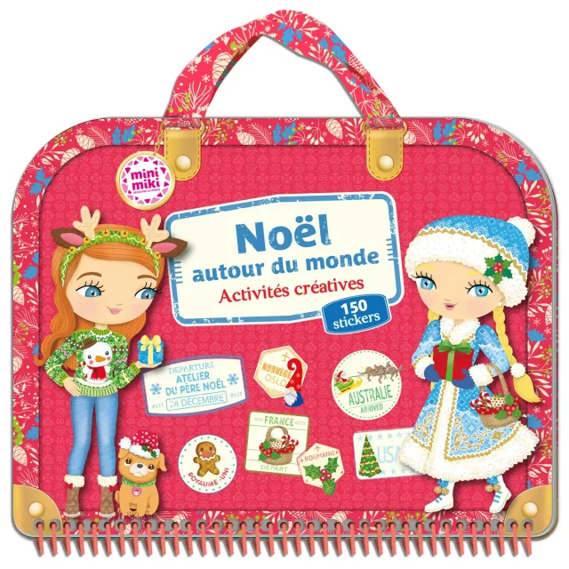 Frigobloc Minimiki Noël autour du monde cahier sac anses