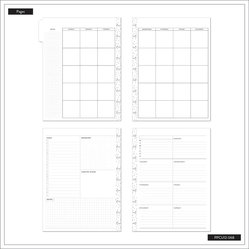 Happy Planner Happy Brights planner non daté classic dashboard 12 mois