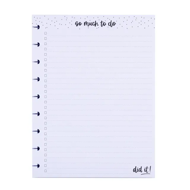 Happy Planner So Much To Do bloc checklist Classic 100 feuilles