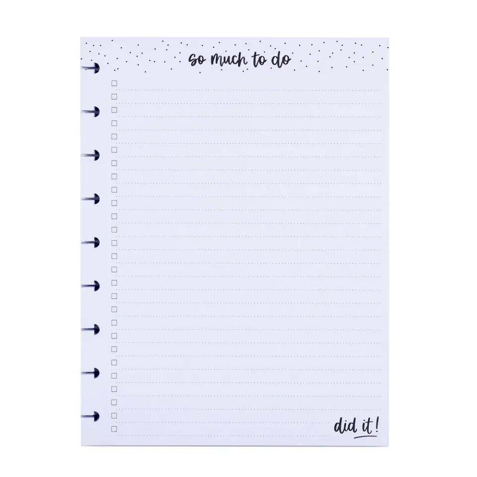 Happy Planner So Much To Do bloc checklist Classic 100 feuilles