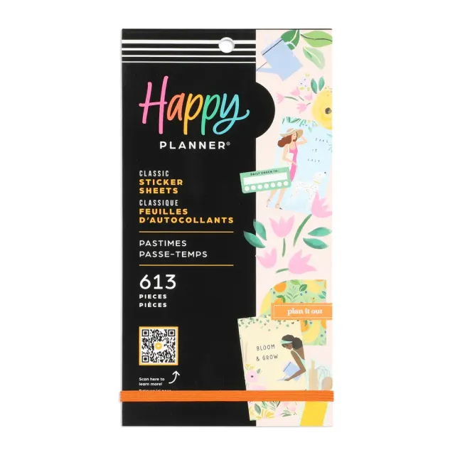 Happy Planner Pastimes stickers value pack 613 floral