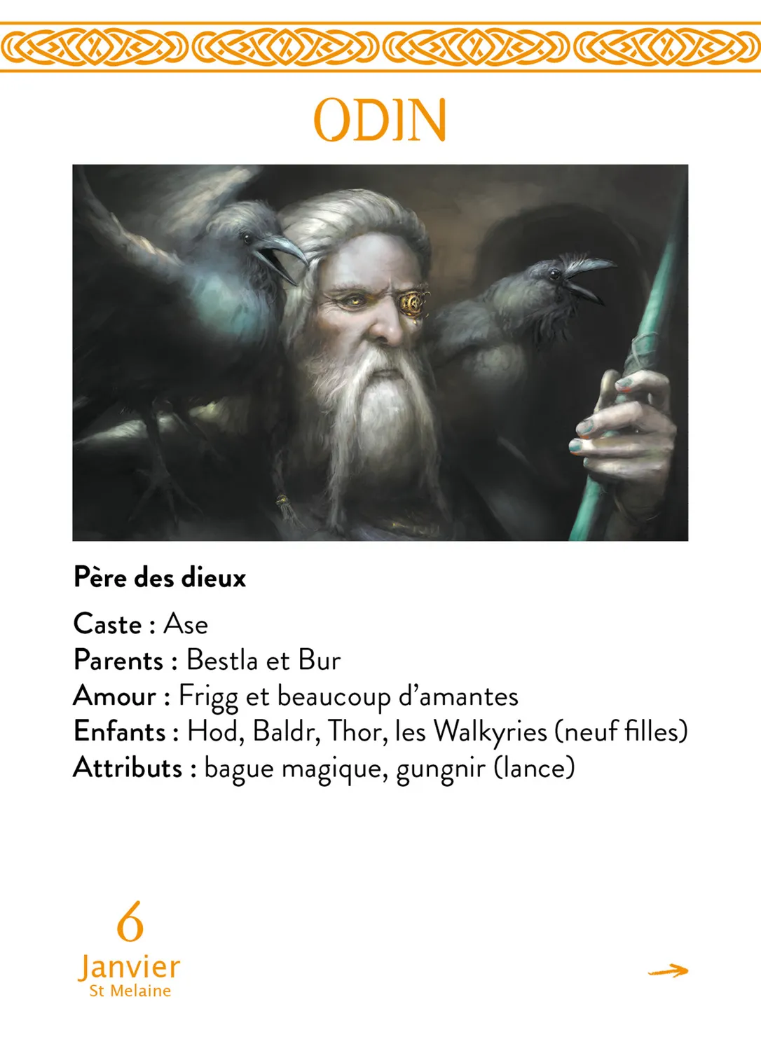 Frigobloc Mythes et Mythologie calendrier 365 jours à effeuiller