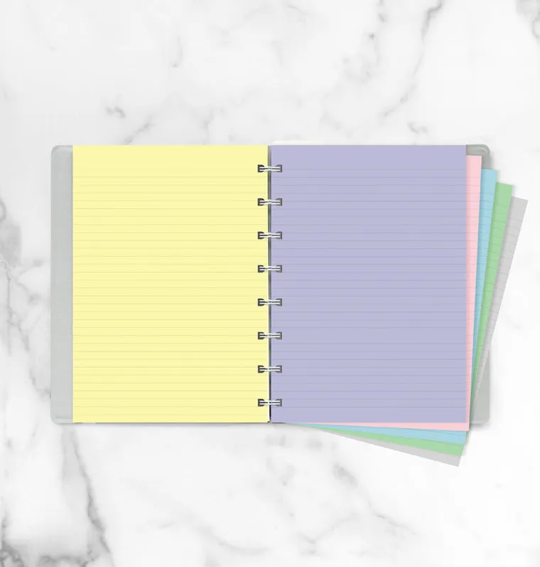 Filofax Notebook A5 recharge lignée pastel